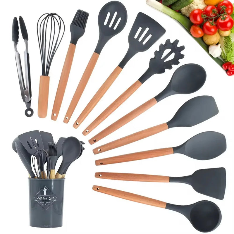 Kit 12 Black Kitchenware