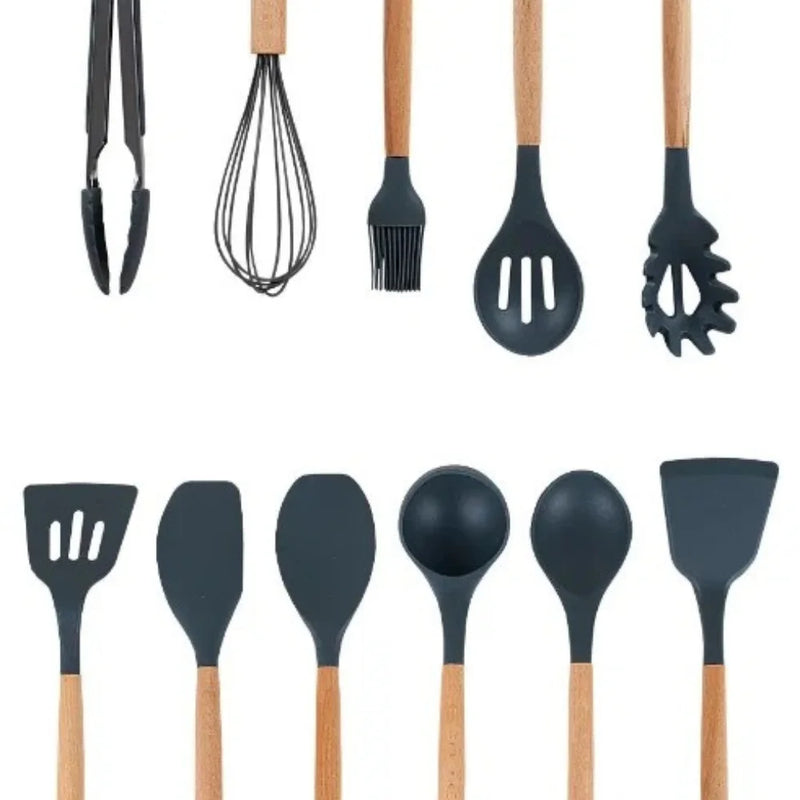 Kit 12 Black Kitchenware