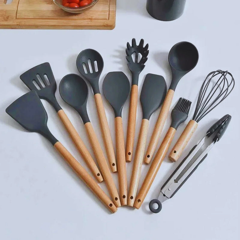 Kit 12 Black Kitchenware